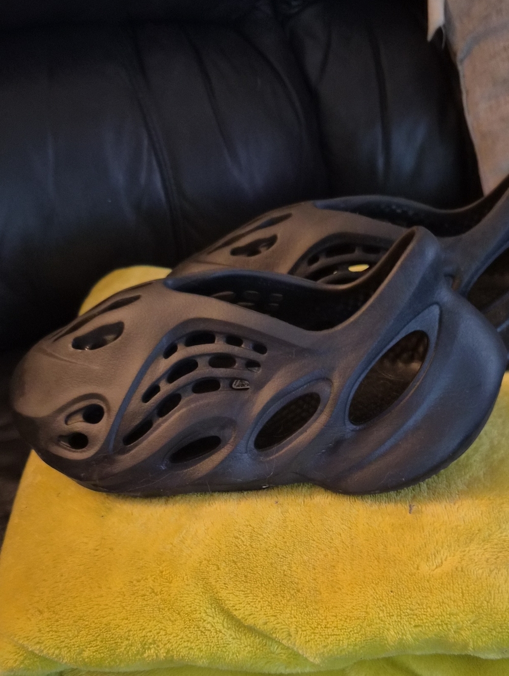 adidas Black Streamlined Foam Clog Mule